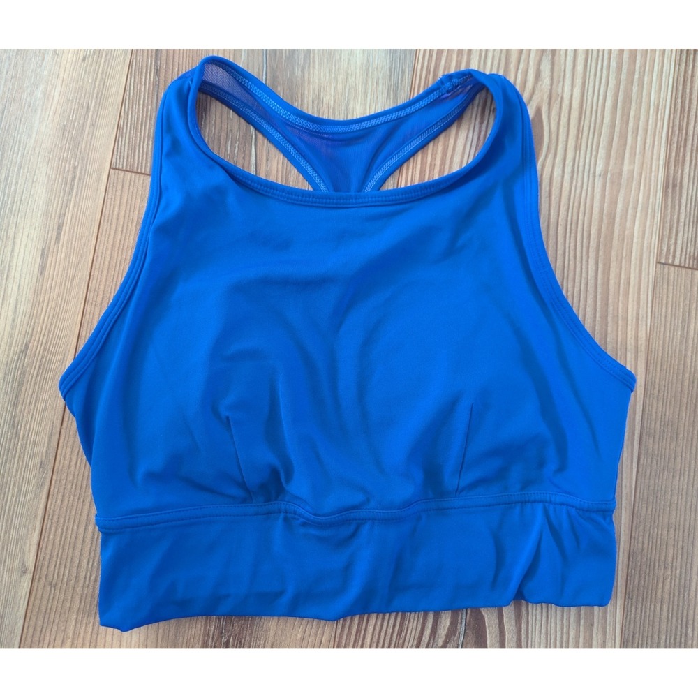 Sports Illustrated Blue Racerback Sports Bra Removable Padding Medium Support